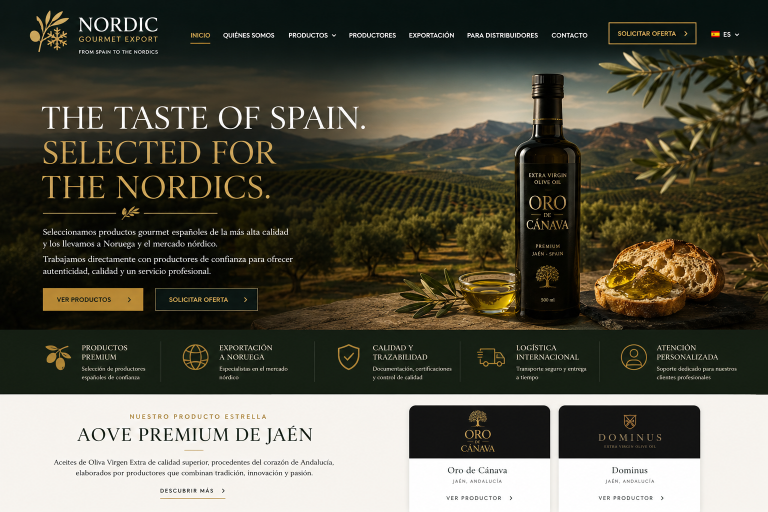 Nordic Gourmet Export y AOVE premium